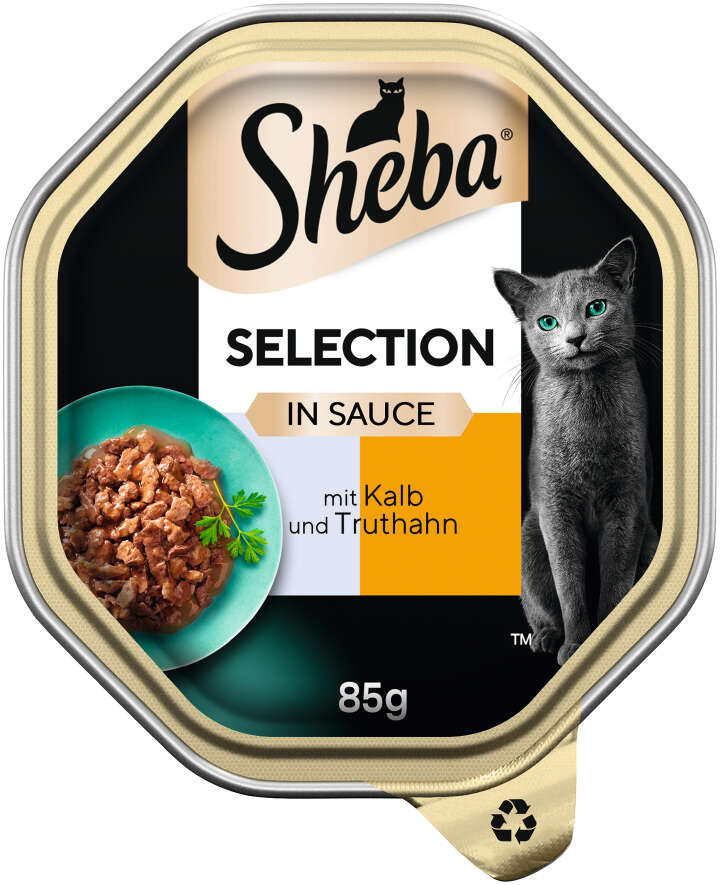 Sheba Katzen-Nassfutter Selection in Sauce mit Kalb und Truthahn